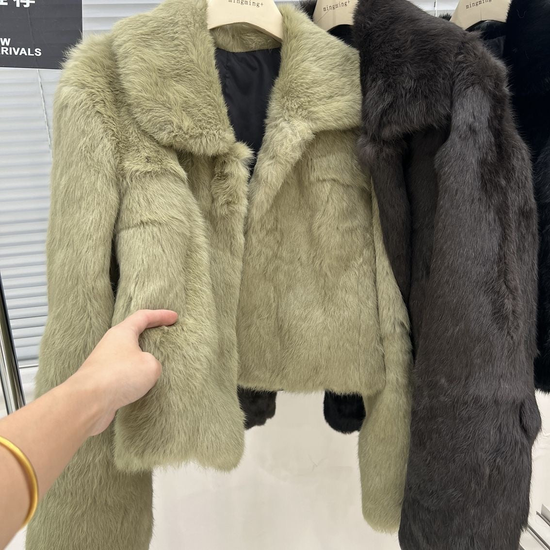 Rani Faux-Fur Trim Short Winter Jacket