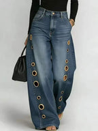 Nova Cutout Wide-Leg Jeans