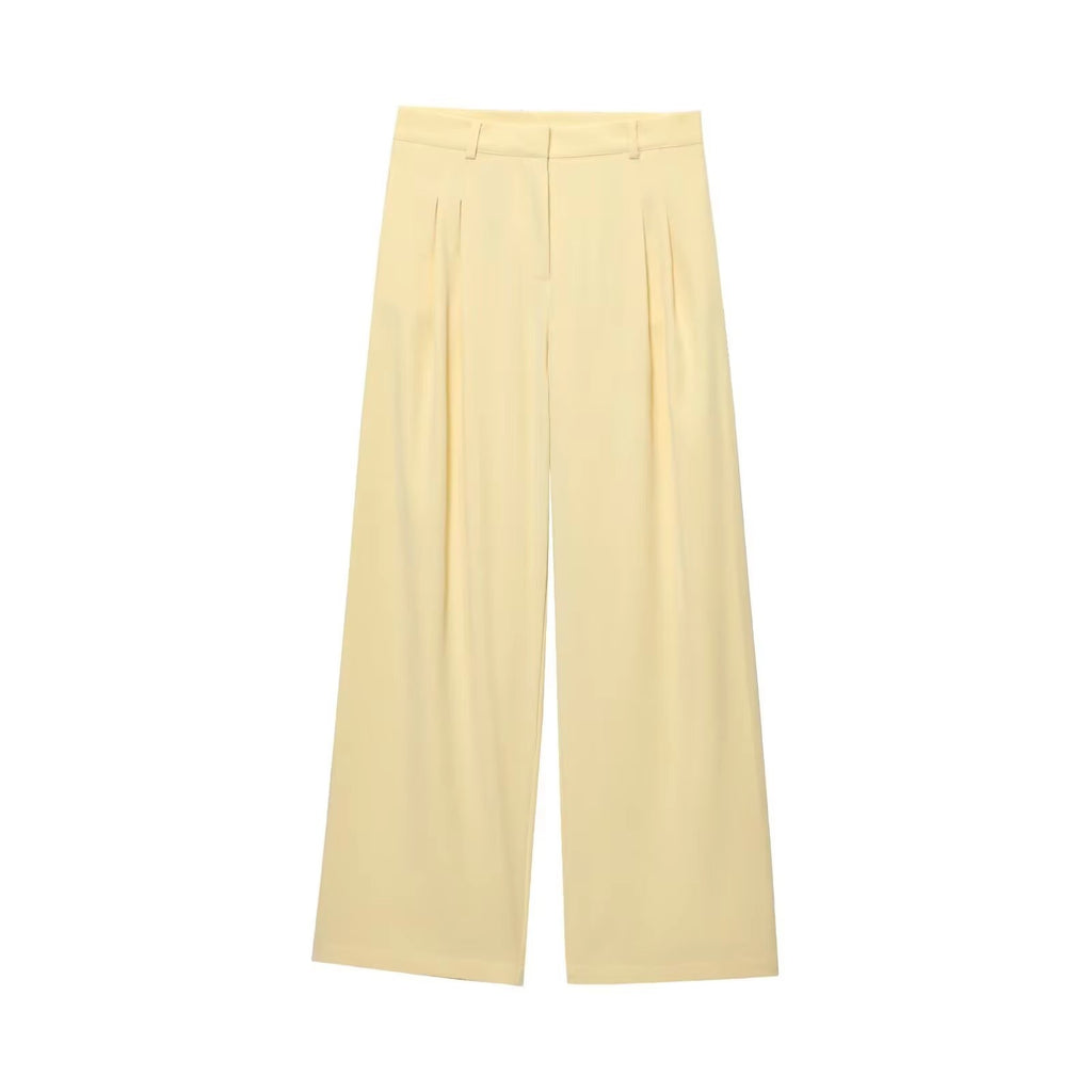 Odette Buttoned Vest & Straight-Leg Pants Set