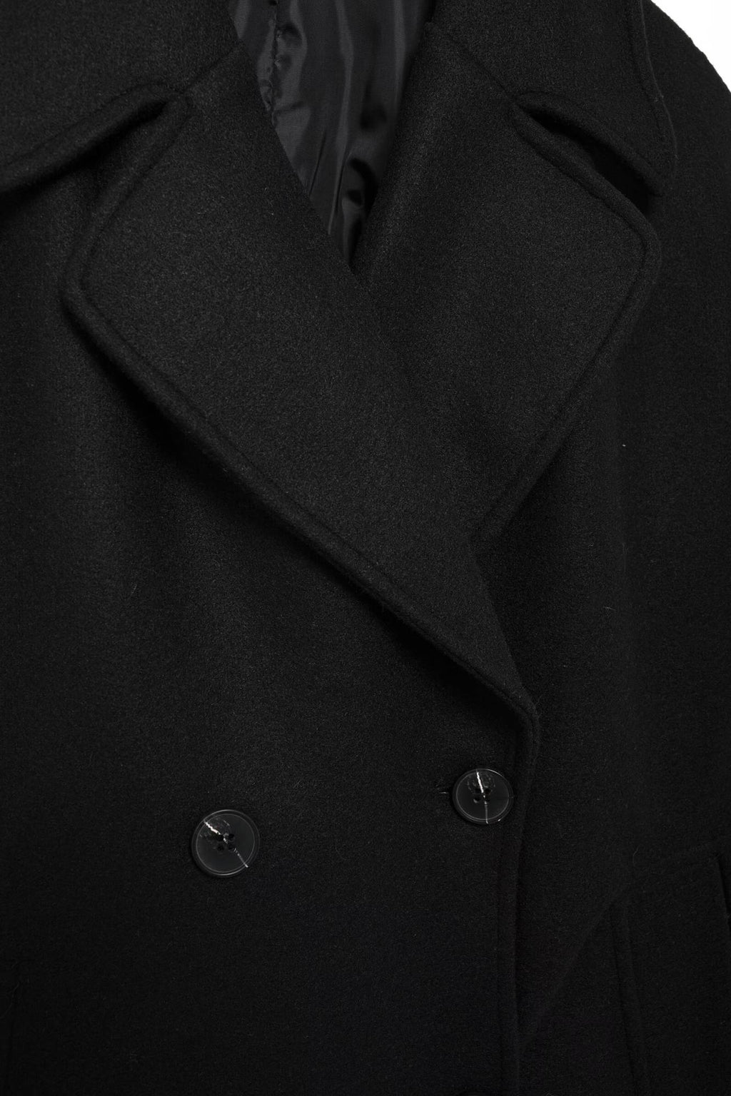 Hh feminino inverno casual mistura de lã entalhado lapela gola casaco chique trespassado trench coats oversized feminino jaquetas longas
