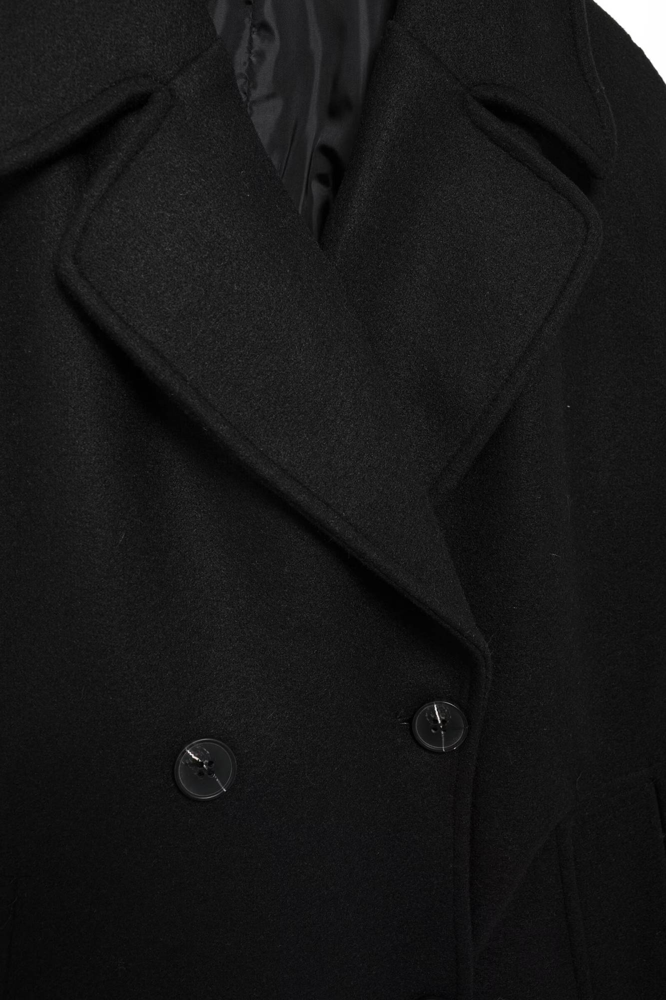 Hh feminino inverno casual mistura de lã entalhado lapela gola casaco chique trespassado trench coats oversized feminino jaquetas longas