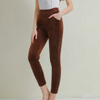 Calças casuais grossas de pelúcia mulheres veludo calças quentes outono inverno leggings cintura alta harem calças femininas