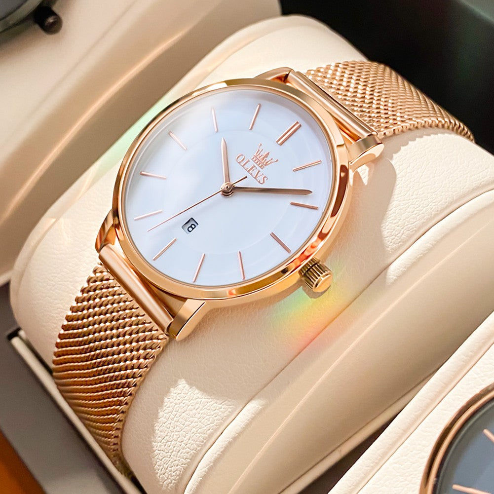 OLEVS Celeste Rose Gold Watch Gift Set