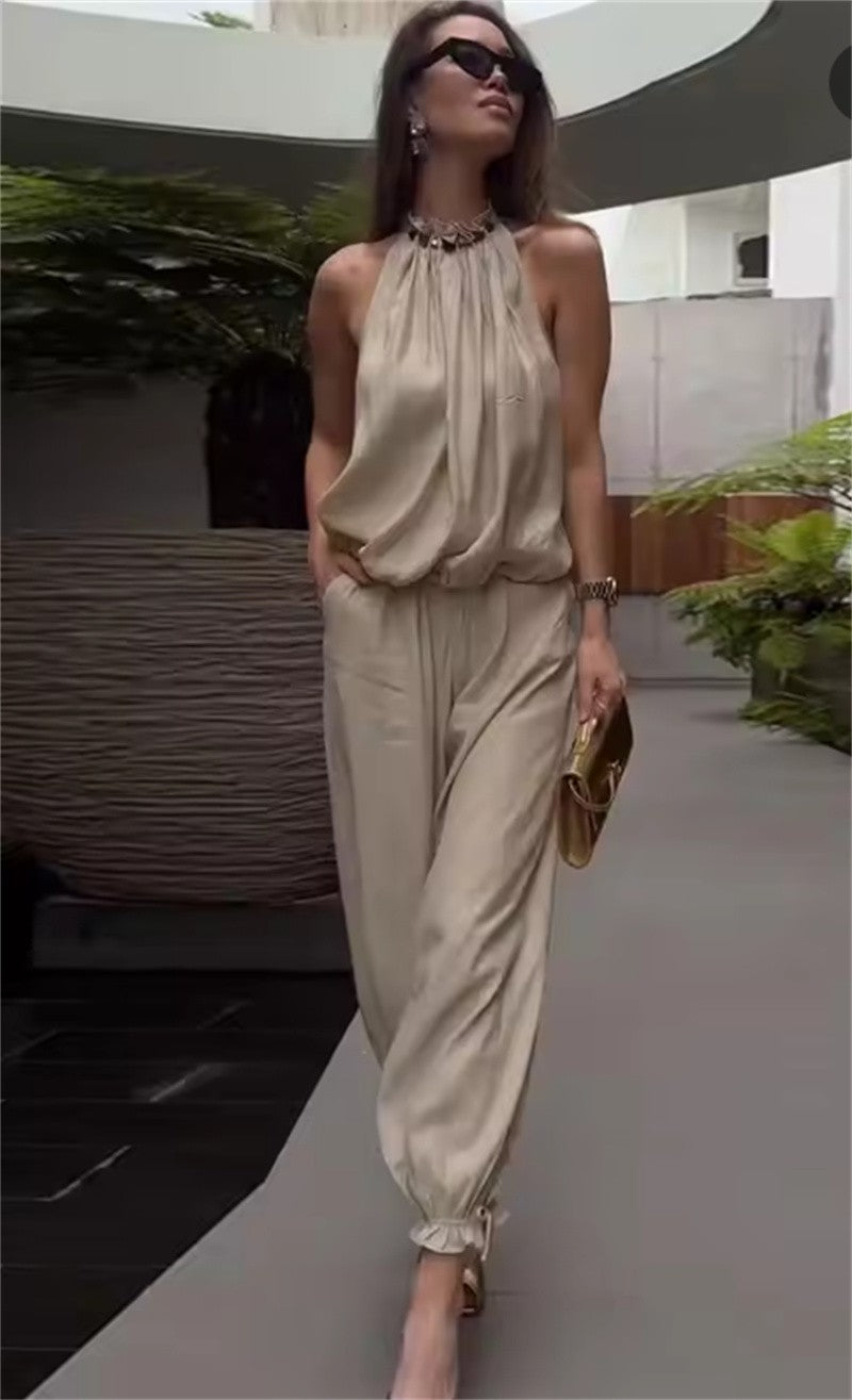 Aveline Beaded Vest & Balloon Pants Set