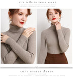 Suéter Feminino Heliar de Gola Alta para Outono, Pulôveres de Tricô Macios, Jumpers de Cashmere, Suéteres Básicos Macios para Mulheres, Outono Inverno 2026