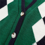 Margot Plaid V-Neck Knit Vest