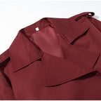 Senhora cor sólida rendas até jaqueta elegante chique manga comprida lapela botão solto casaco outono estilo rua nova jaqueta outerwear 2025