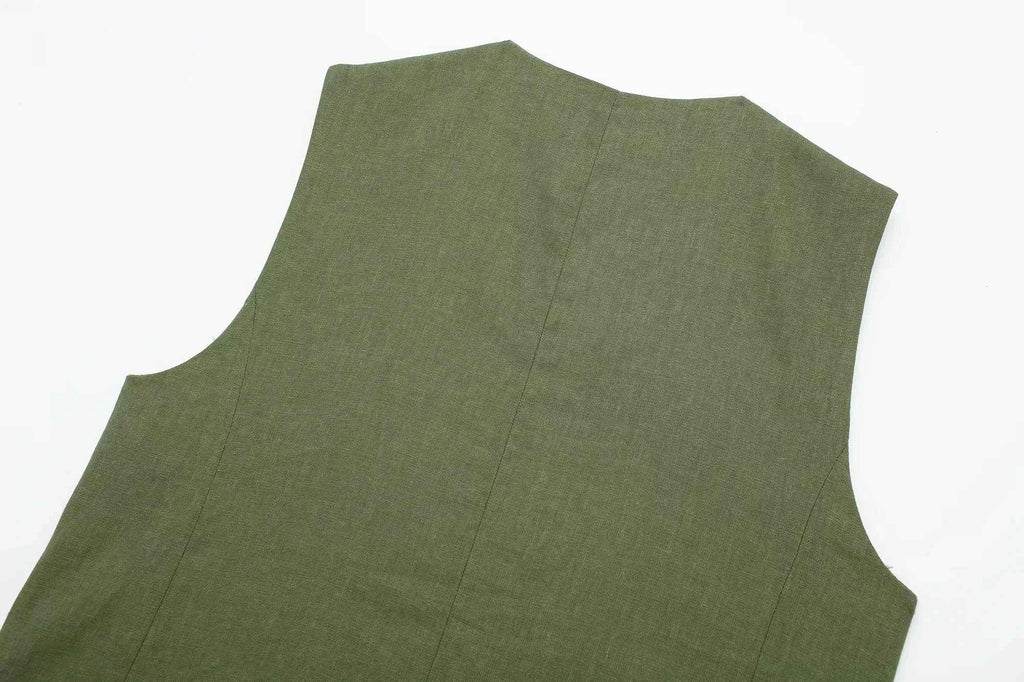 Piper Slim V-Neck Vest & Pleated Shorts Set