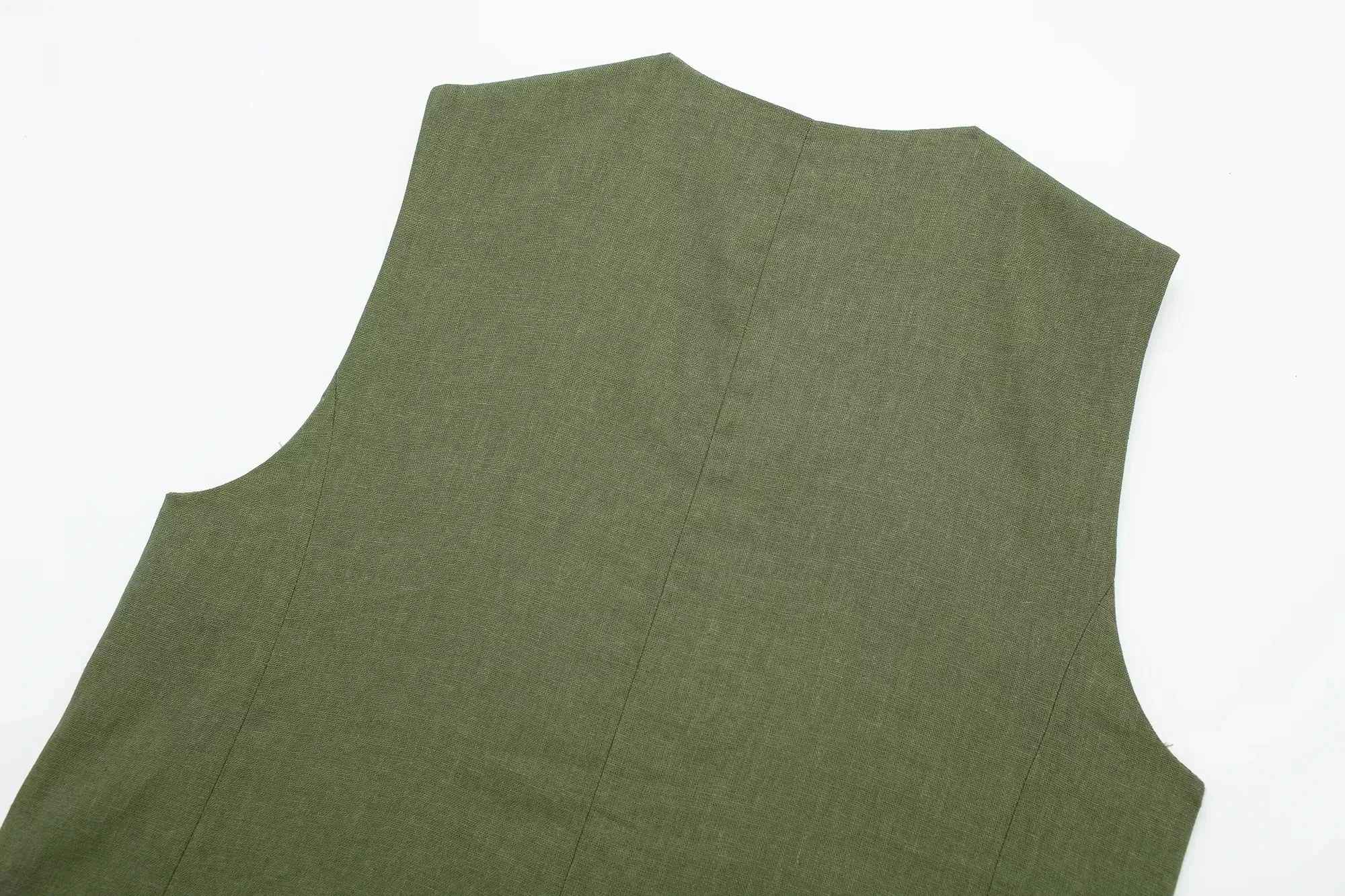 Piper Slim V-Neck Vest & Pleated Shorts Set