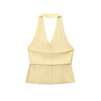 Odette Buttoned Vest & Straight-Leg Pants Set