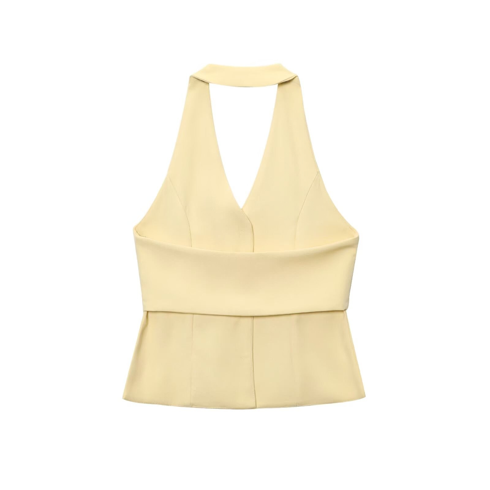 Odette Buttoned Vest & Straight-Leg Pants Set