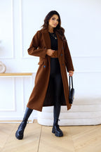 Elara Minimalist Long Wool Coat