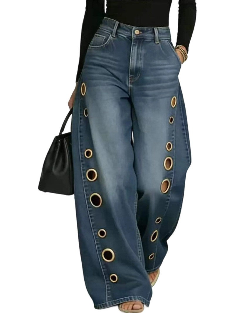 Nova Cutout Wide-Leg Jeans
