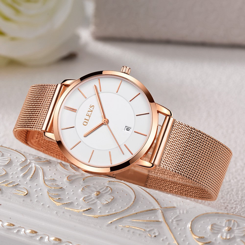 OLEVS Celeste Rose Gold Watch Gift Set