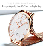 OLEVS Celeste Rose Gold Watch Gift Set