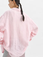 Rosalind Striped Linen-Ramie Long Sleeve Shirt