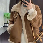 Soo-ah Korean-Style Shearling Winter Coat