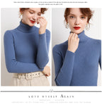 Suéter Feminino Heliar de Gola Alta para Outono, Pulôveres de Tricô Macios, Jumpers de Cashmere, Suéteres Básicos Macios para Mulheres, Outono Inverno 2026