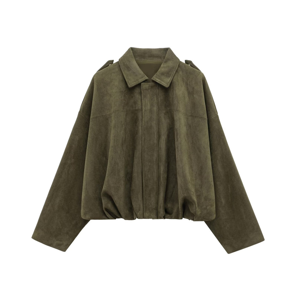 Marielle Faux-Suede Jacket & Bermuda Shorts Set