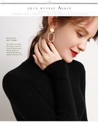 Suéter Feminino Heliar de Gola Alta para Outono, Pulôveres de Tricô Macios, Jumpers de Cashmere, Suéteres Básicos Macios para Mulheres, Outono Inverno 2026