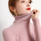 Suéter Feminino Heliar de Gola Alta para Outono, Pulôveres de Tricô Macios, Jumpers de Cashmere, Suéteres Básicos Macios para Mulheres, Outono Inverno 2026