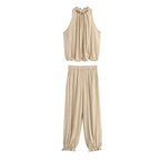 Aveline Beaded Vest & Balloon Pants Set