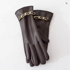 Camille Chain-Detail Touchscreen Gloves
