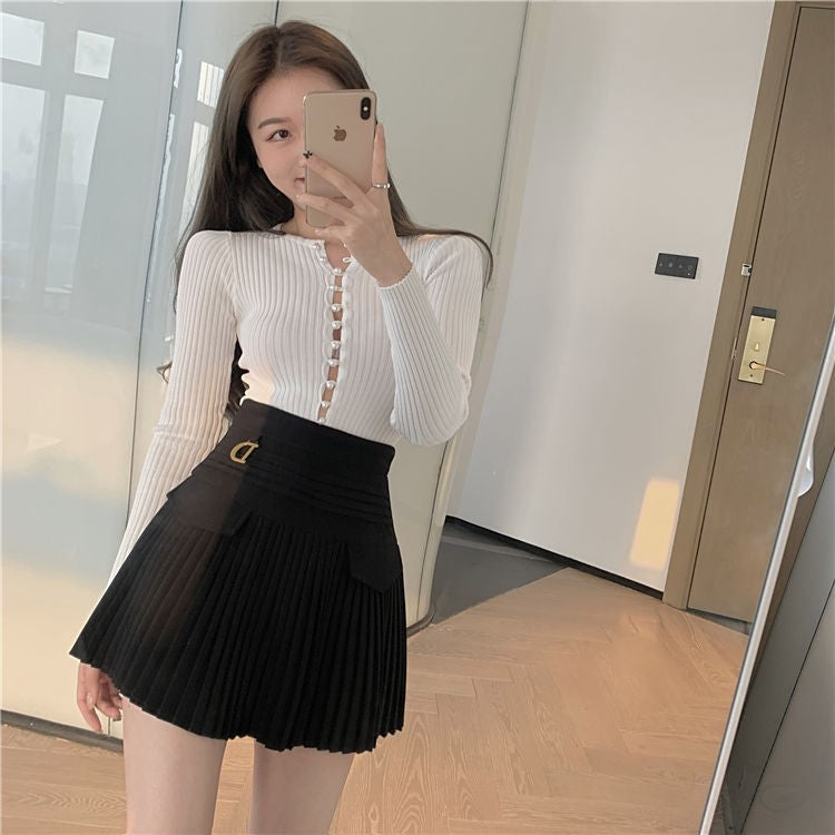 Clara Pleated Mini Skirt