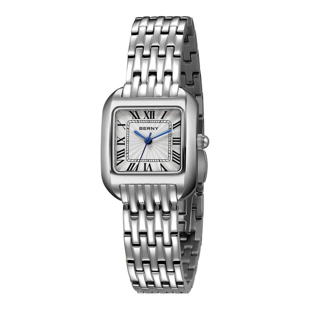BERNY Square Stainless Steel Quartz Watch