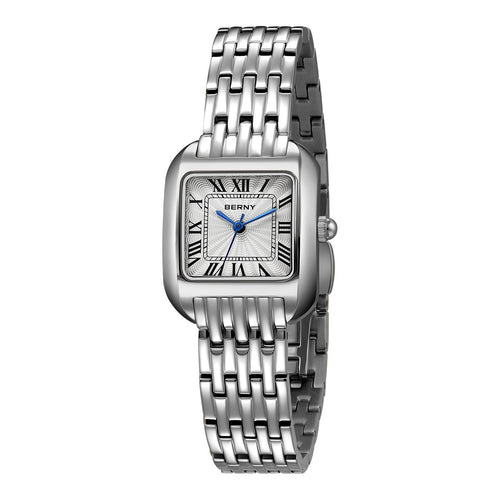 BERNY Square Stainless Steel Quartz Watch