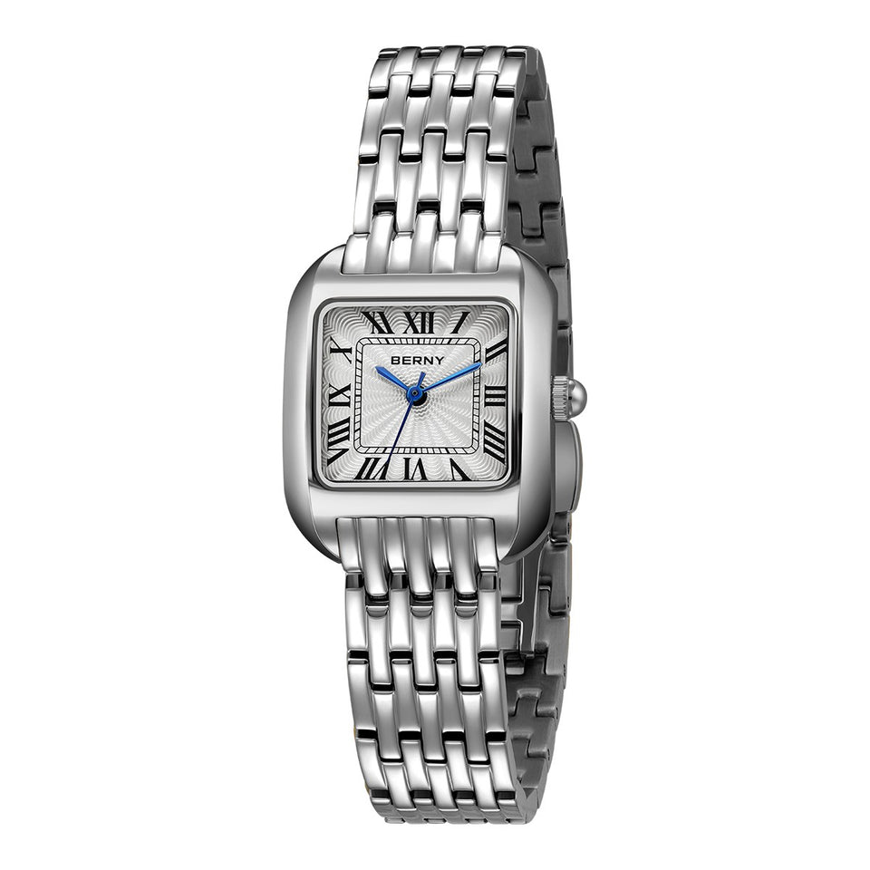 BERNY Square Stainless Steel Quartz Watch