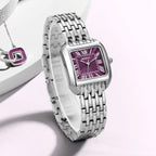 BERNY Square Stainless Steel Quartz Watch