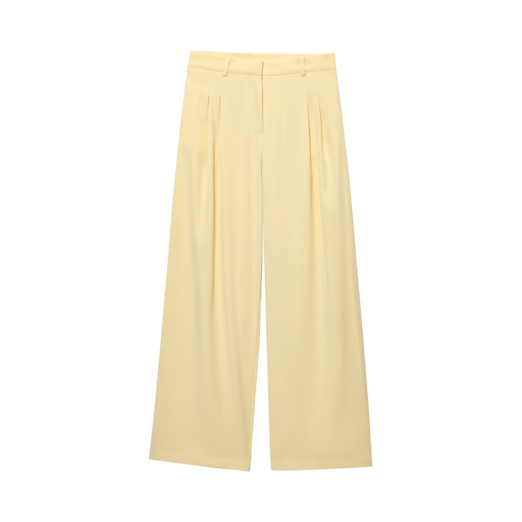 Odette Buttoned Vest & Straight-Leg Pants Set