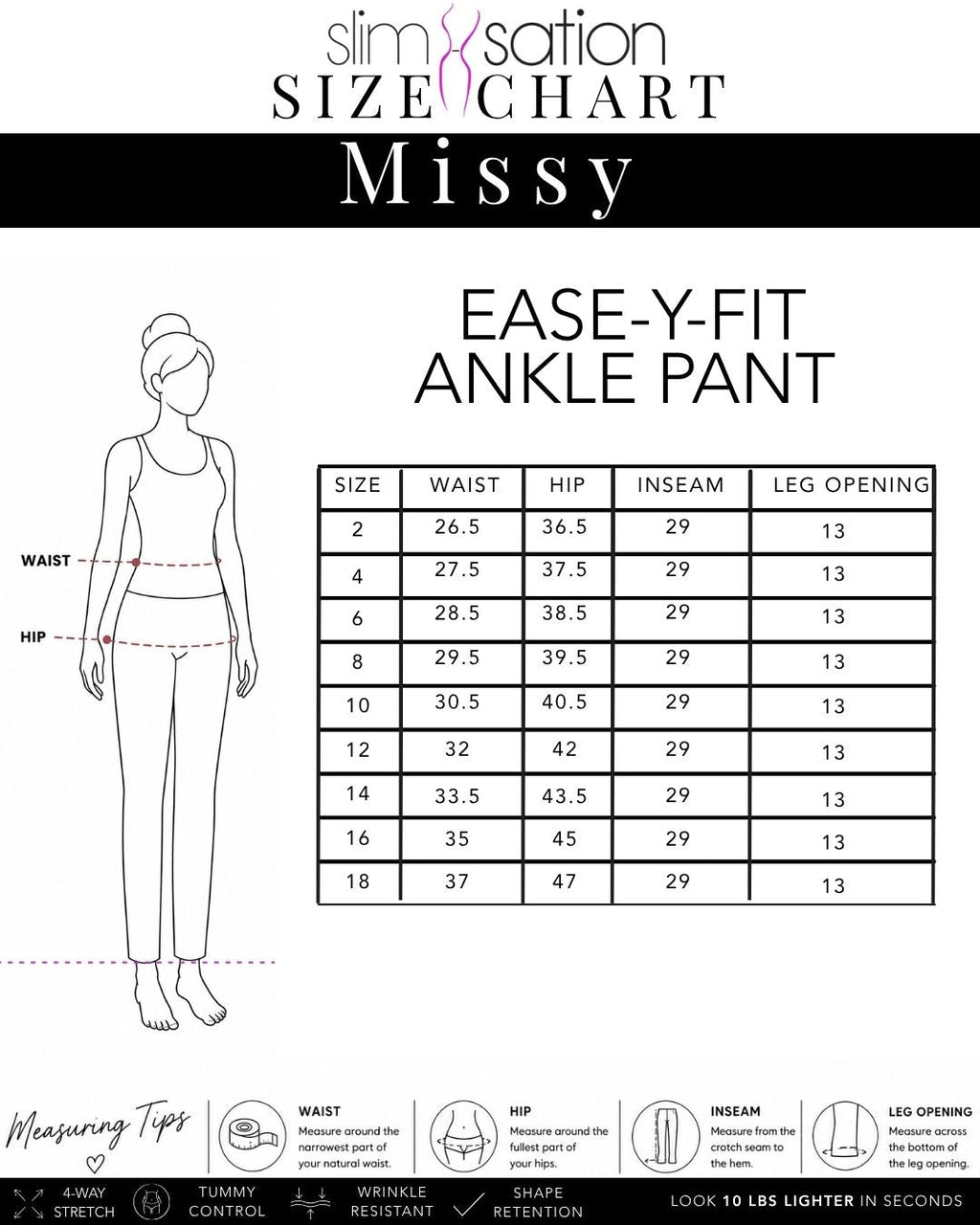 Wide Band Elastic Waist Ankle Pants - Black