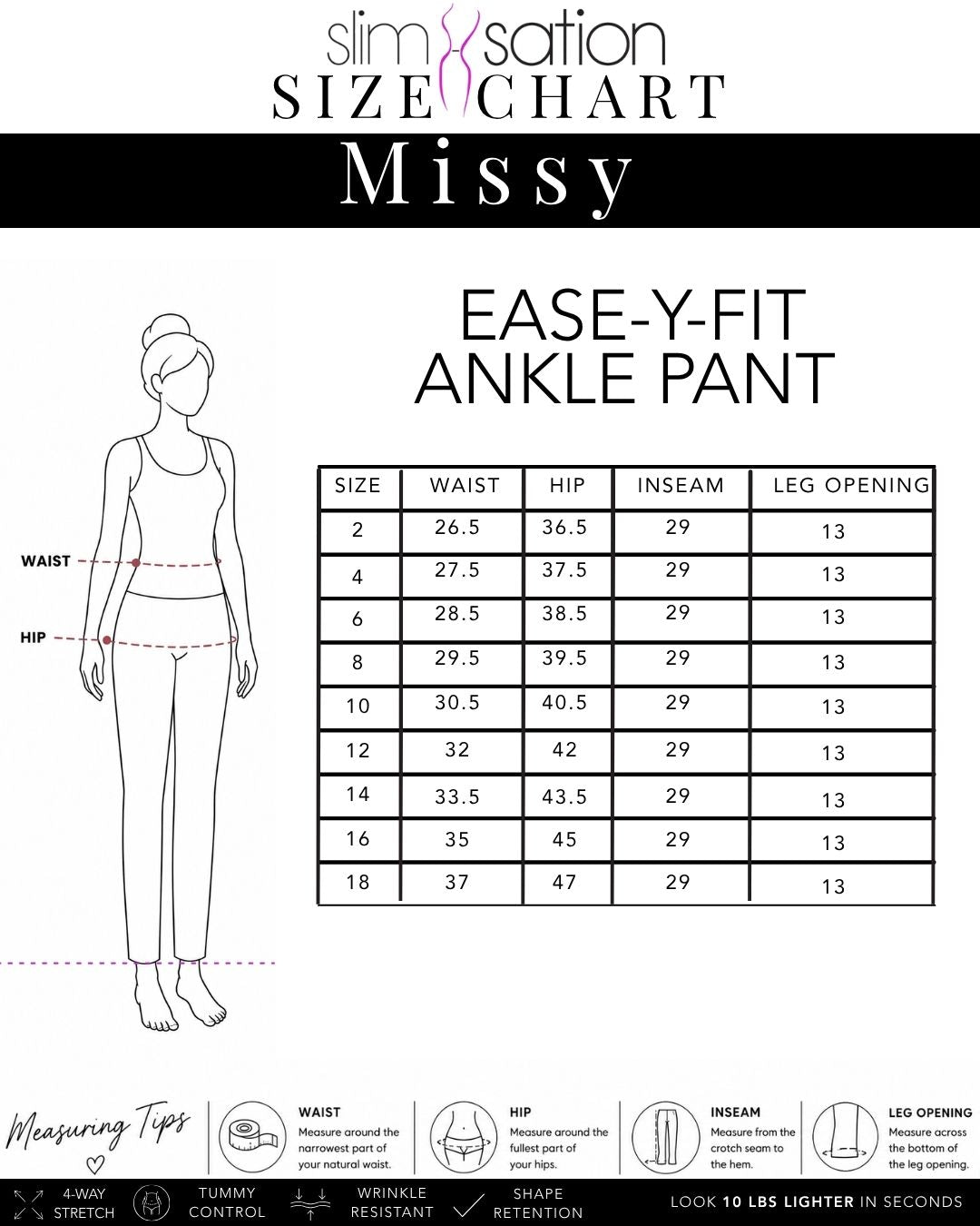 Wide Band Elastic Waist Ankle Pants - Black