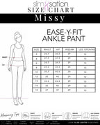 Wide Band Elastic Waist Ankle Pants - Midnight Blue