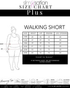 Plus Size Pull-On Walking Short with Real Pockets - Denim