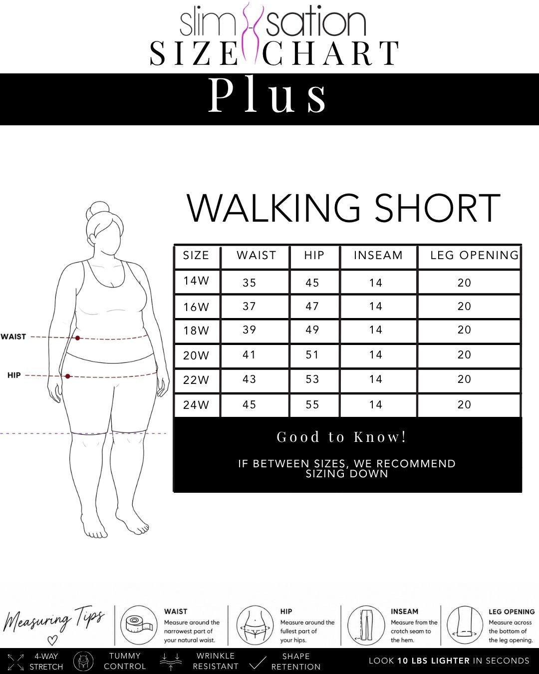Plus Size White Pull On Walking Shorts with Pockets