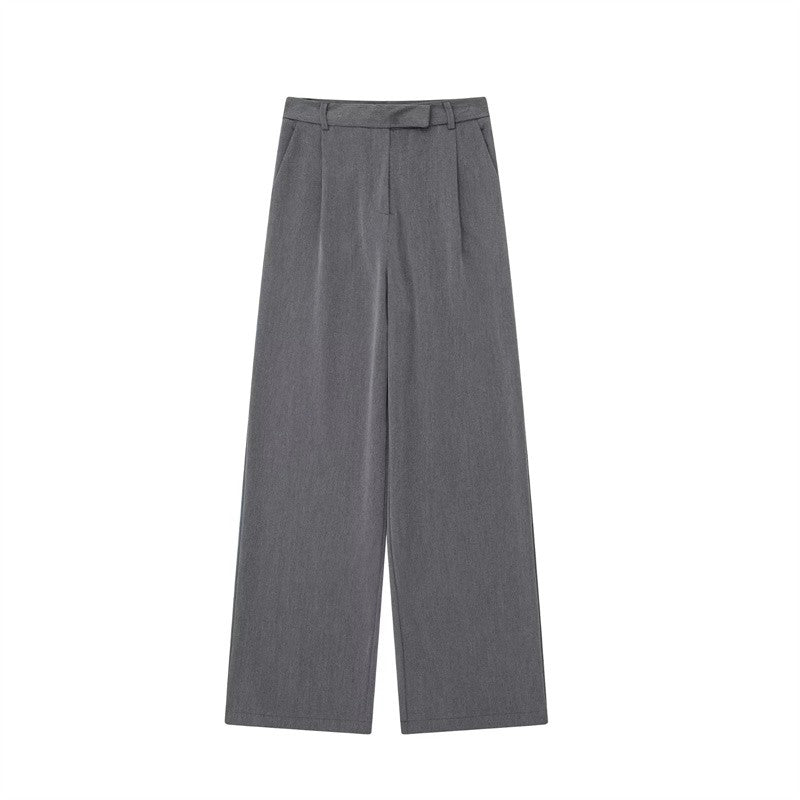Maya High-Rise Wide-Leg Office Trousers