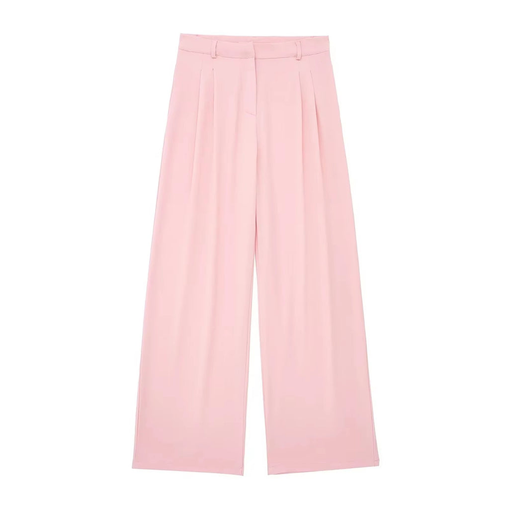 Odette Buttoned Vest & Straight-Leg Pants Set