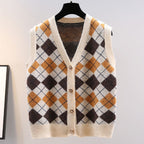 Harper Vintage Argyle Knit Vest