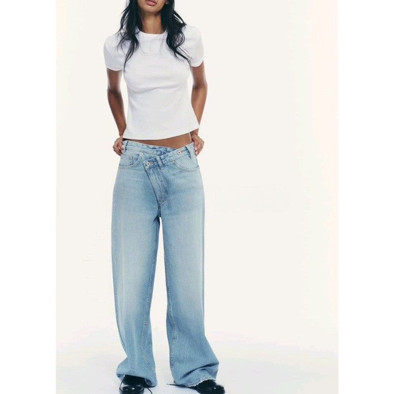 Ivy High-Waisted Double-Button Jeans