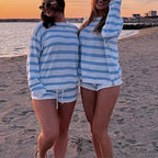 Sloane Striped Knit Shorts Set