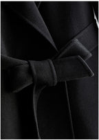 Casaco Feminino CAIXINGLE de Lã 100% com Cinto, Elegante e Moderno, em Lã e Caxemira, Estilo Aberto