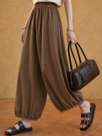 XIAOGULI Caramel Brown Harem Pants