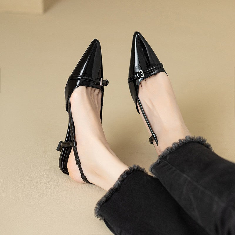 Colette Wine Patent Slingback Pumps