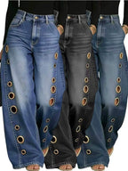Nova Cutout Wide-Leg Jeans