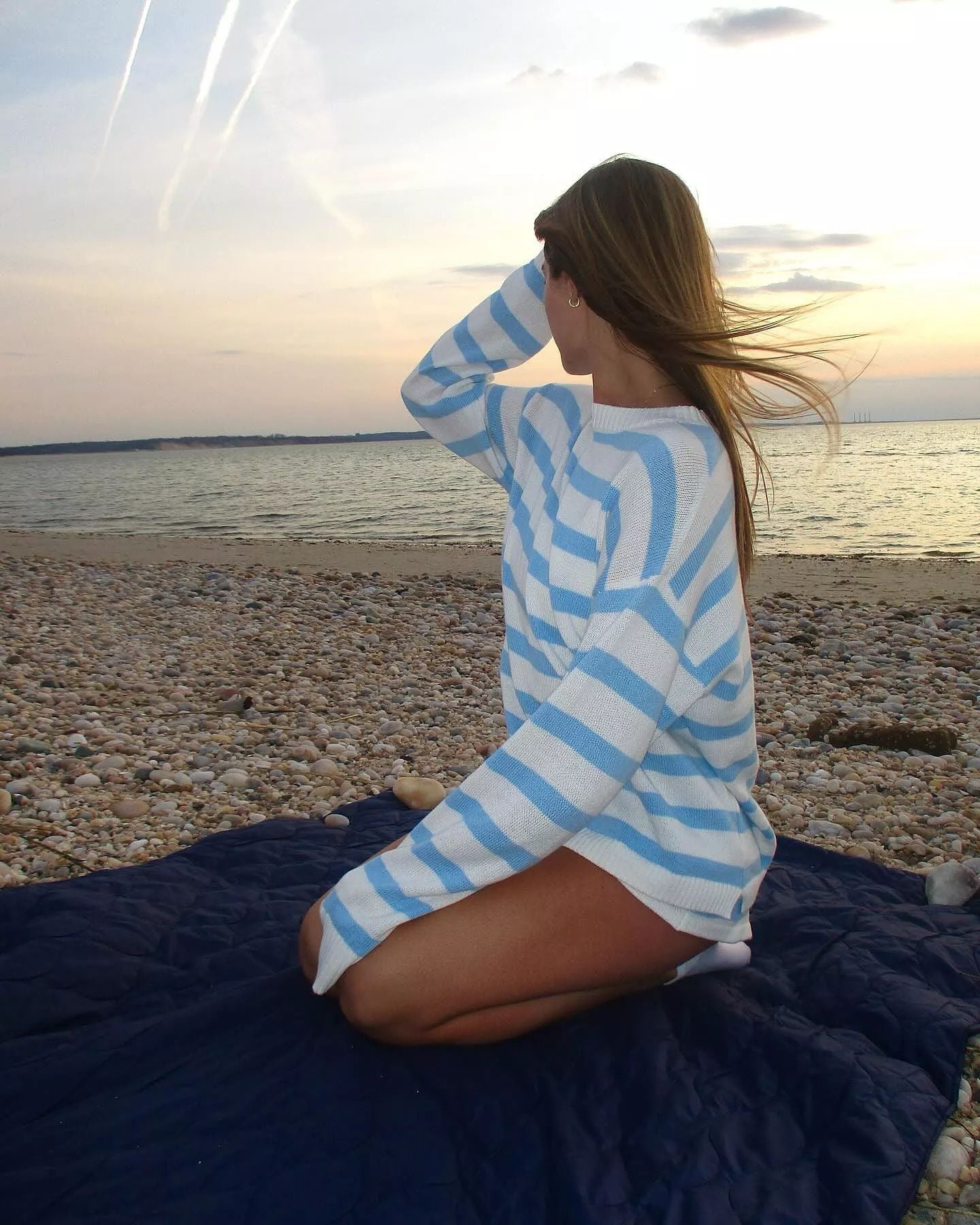 Sloane Striped Knit Shorts Set