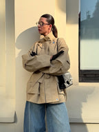 Rowan Belted Khaki Trench Coat