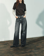 Ivy High-Waisted Double-Button Jeans